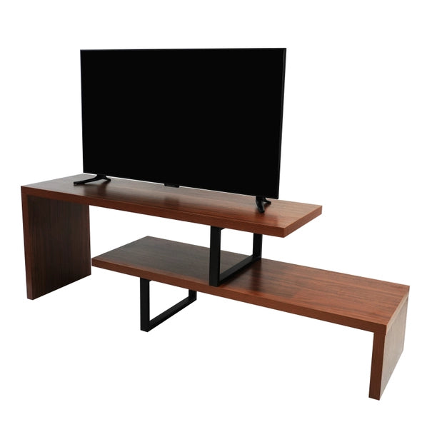 LeisureMod Orford Modern TV Stand Media Console with Open Shelves
