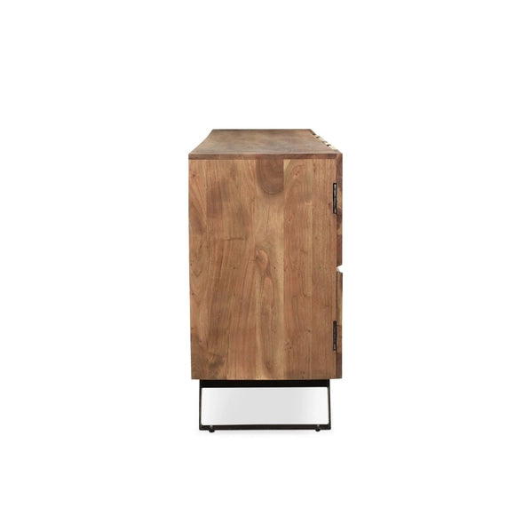 71" Acacia Wood TV Console and Sideboard with Iron Legs