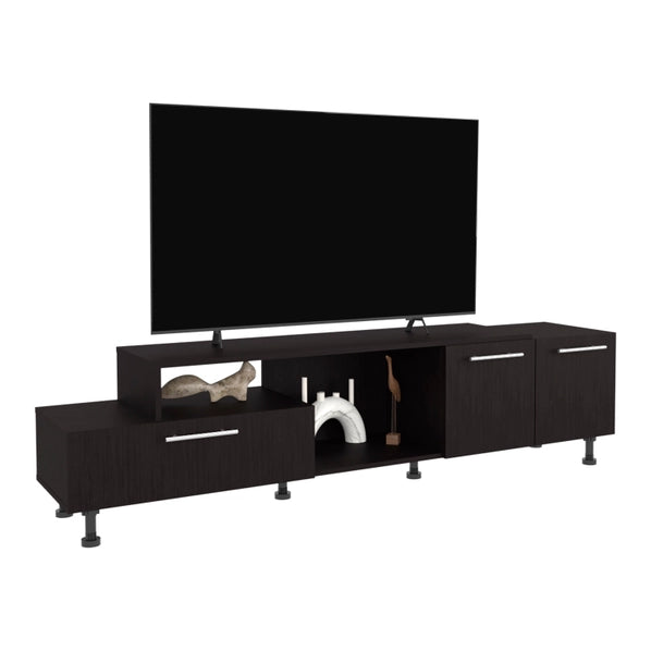 Olmitz TV Stand for 50 Inch TVs, 3 Door Entertainment Center with Storage Shelf
