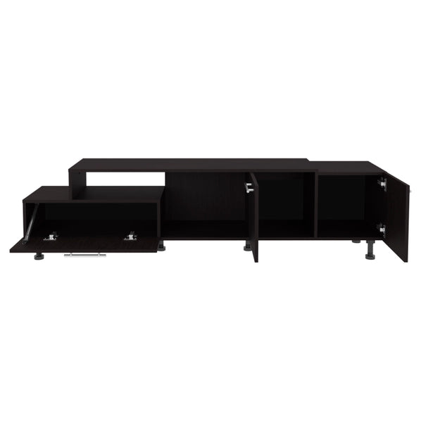 Olmitz TV Stand for 50 Inch TVs, 3 Door Entertainment Center with Storage Shelf