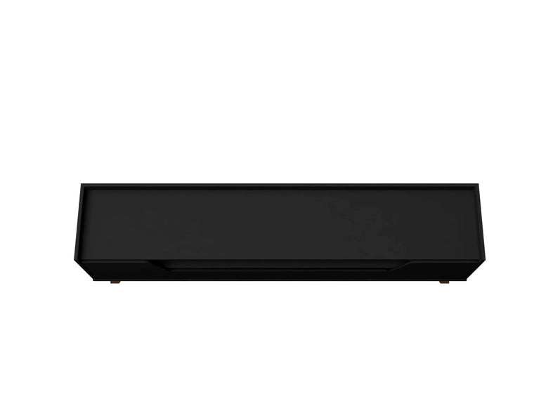 Malmo Modern TV Stand for 70 Inch TVs, 2 Door Media Console with Drawer, Black/Brown