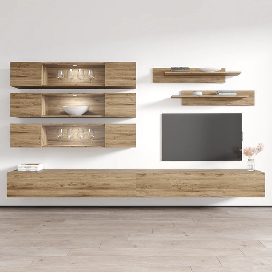 Fly J 30TV Floating TV Stand, Wall Mounted Entertainment Center for Flat Screen TVs