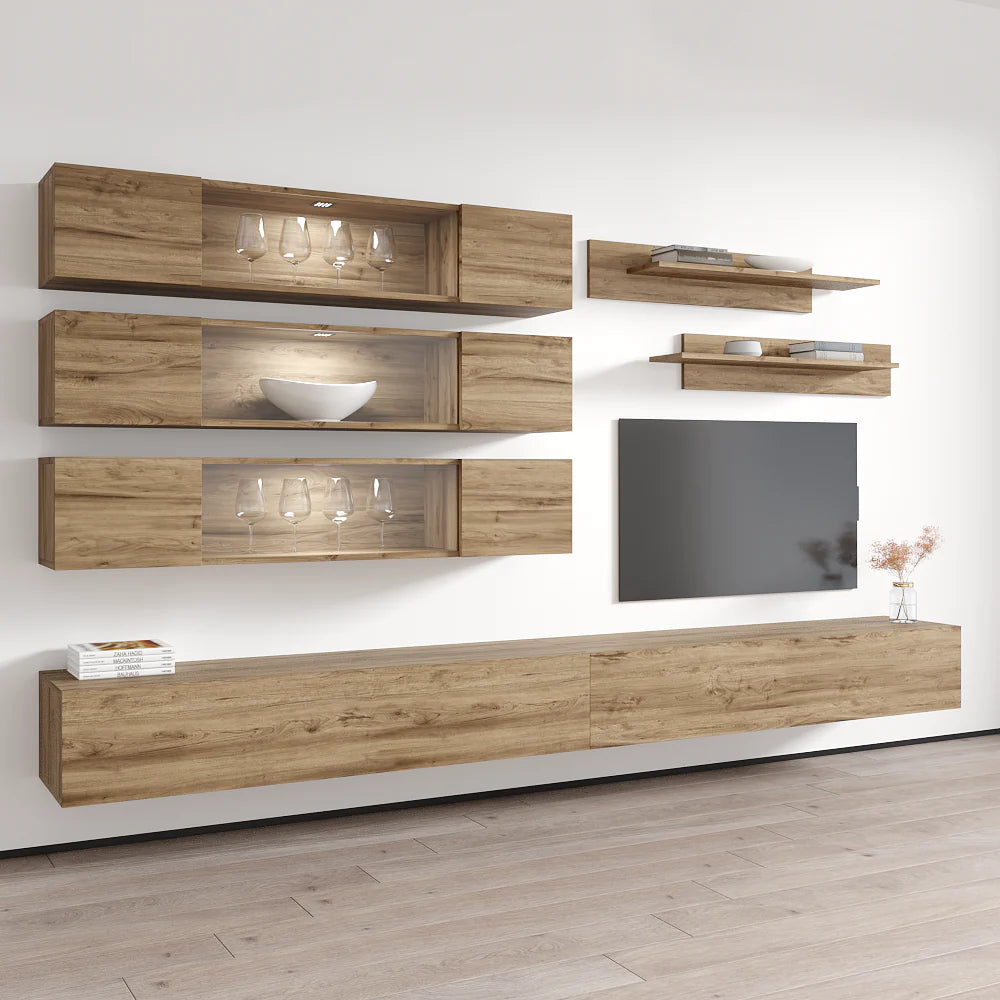 Fly J 30TV Floating TV Stand, Wall Mounted Entertainment Center for Flat Screen TVs