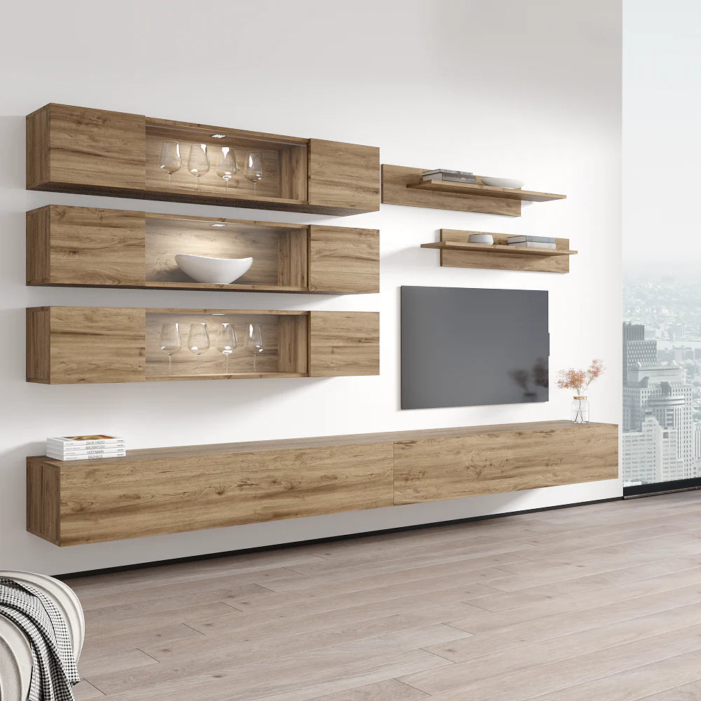Fly J 30TV Floating TV Stand, Wall Mounted Entertainment Center for Flat Screen TVs
