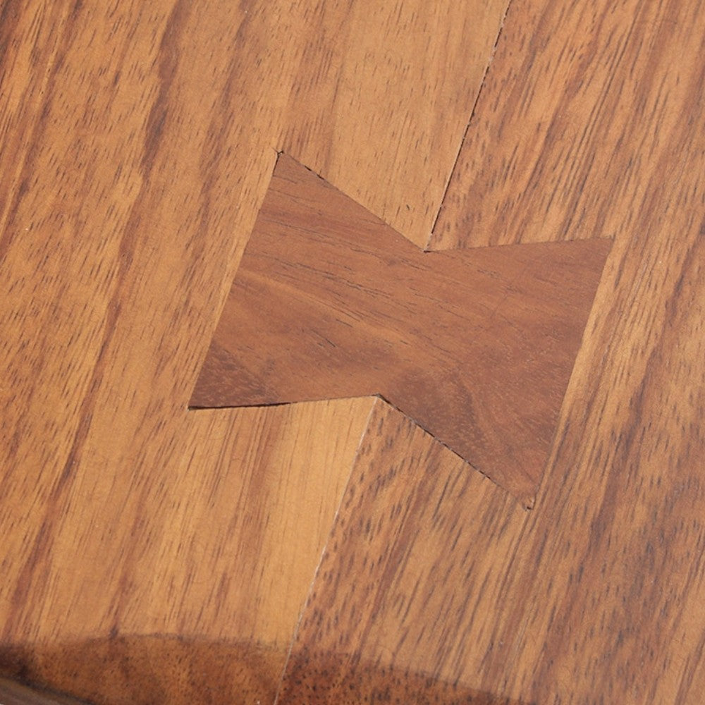 60" Brown Distressed Solid Wood TV Stand with Enclosed Storage Cabinets