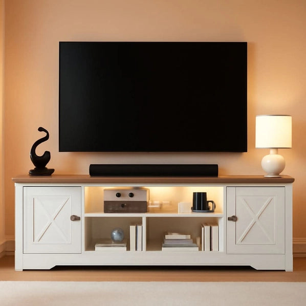 White 65" LED TV Stand