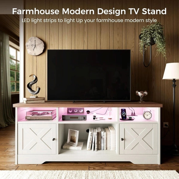 White 65" LED TV Stand