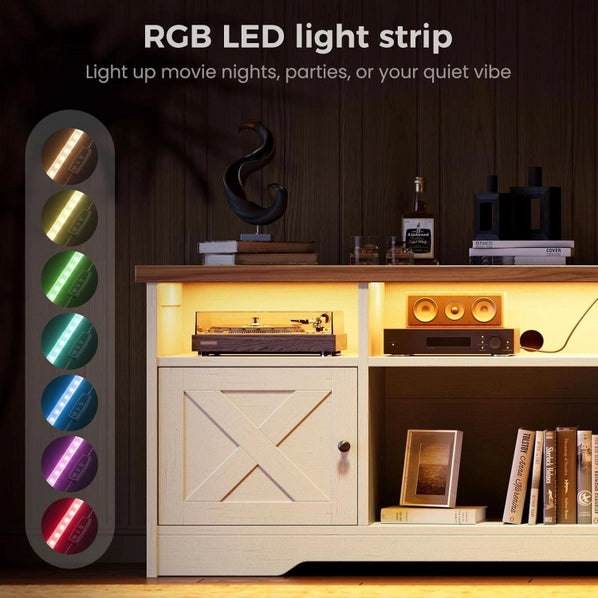 White 65" LED TV Stand