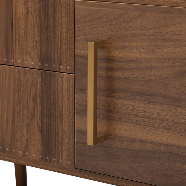 70.8" Walnut Media Console TV Stand for Living Room