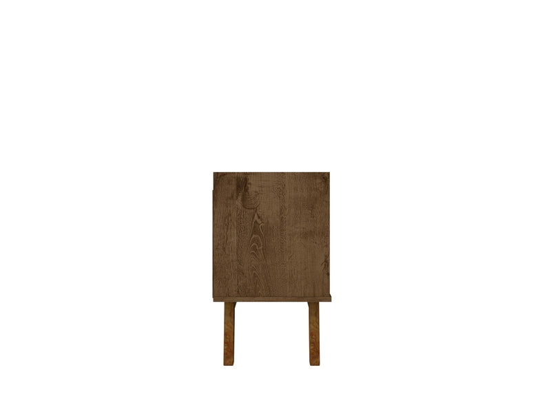 Malmo Modern TV Stand for 70 Inch TVs, 2 Drawer Entertainment Center, Rustic Brown