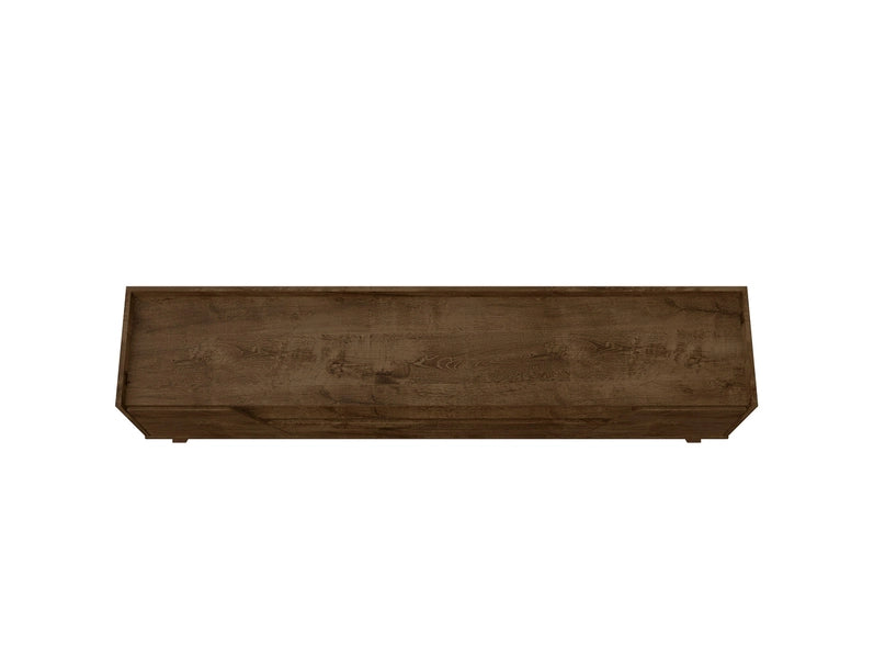 Malmo Modern TV Stand for 70 Inch TVs, 2 Drawer Entertainment Center, Rustic Brown